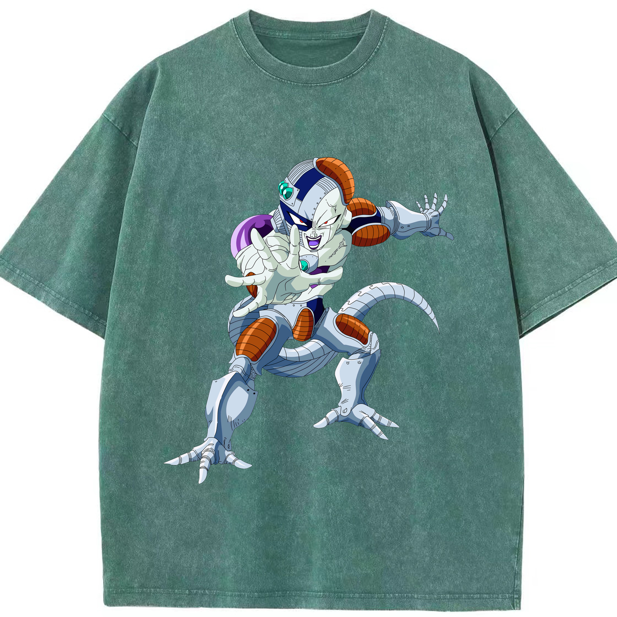 （画像用） ドラゴンボール フリーザ DRAGON BALL Frieza 綿100% ヴィンテージ風 半袖Tシャツ（フロントプリント）